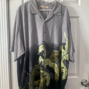 Tommy Bahama Mens SIlk Hawaiian Button Up Short Sleeve Shirt Sz XXL